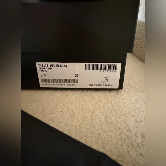 SAINT LAURENT Dive 110 Satin Mules – Size 37 – Brand New, Full Set - Picture 8 of 16